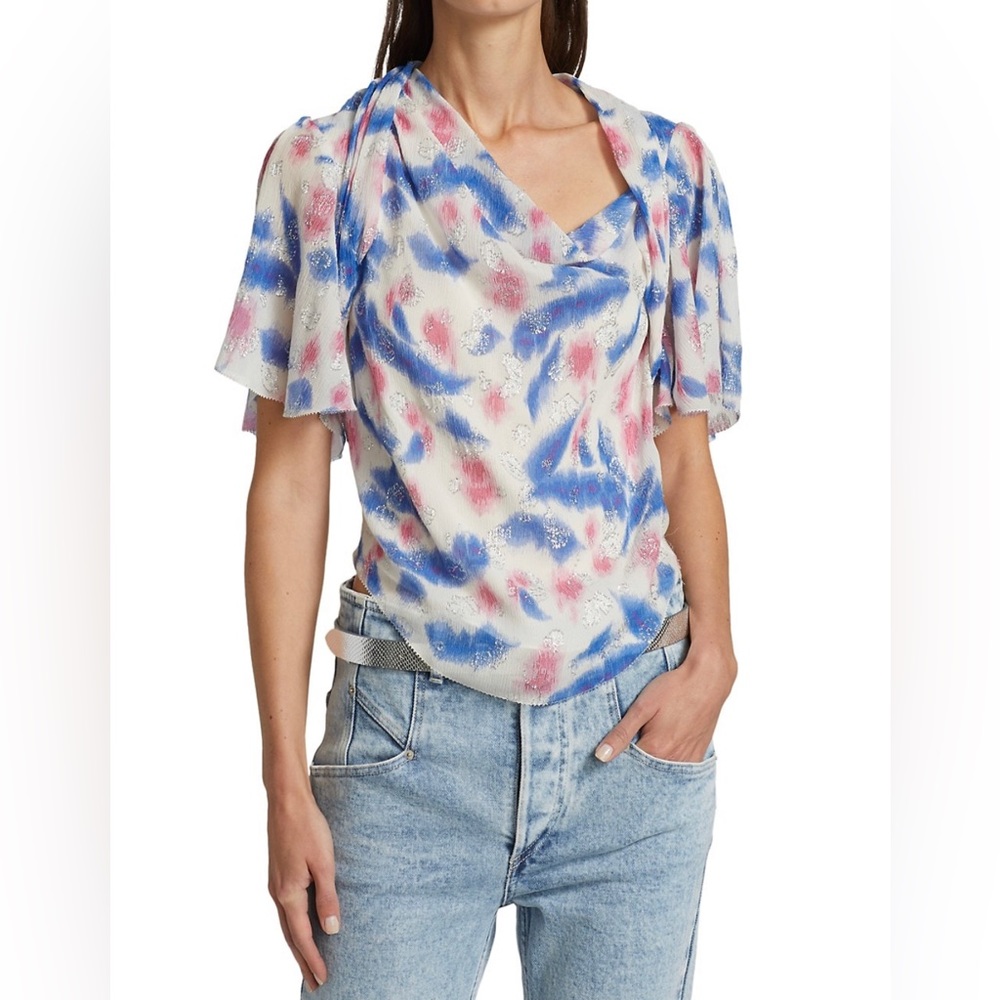 Isabel Marant Metallic Silk Blouse